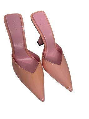 Hanifa Pink Patent Pointed-Toe Mule Heels, NWOB, size 36.5